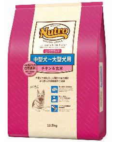 【取り寄せ品】マースジャパンリミテッド ニュートロ ナチュラル チョイス 中型犬～大型犬用 エイジングケア チキン＆玄米 13.5kg