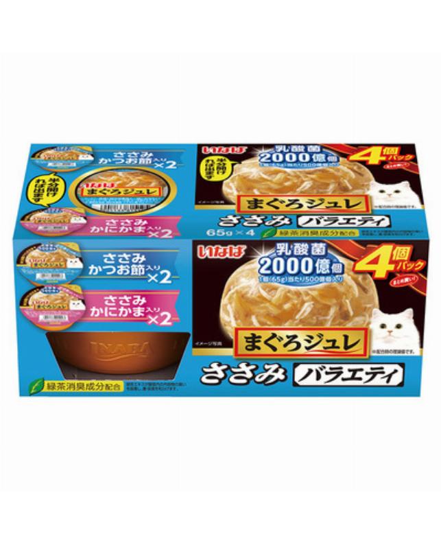 いなば まぐろジュレ乳酸菌入り ささみバラエティ 65g×4個