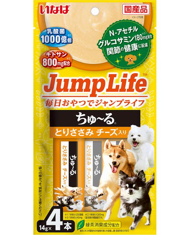 いなば Ｊｕｍｐ Ｌｉｆｅ ちゅーる とりささみ チーズ入り 14g×4本