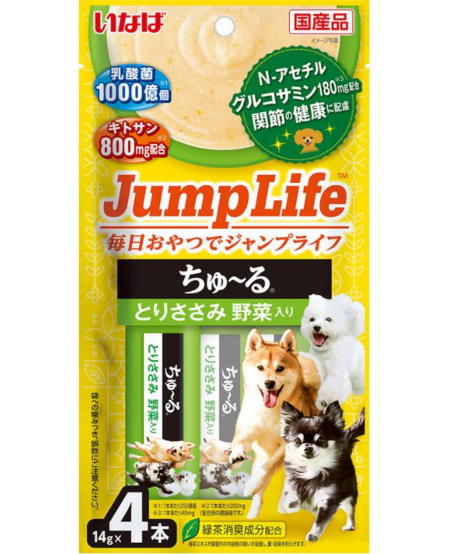 いなば Ｊｕｍｐ Ｌｉｆｅ ちゅーる とりささみ 野菜入り 14g×4本