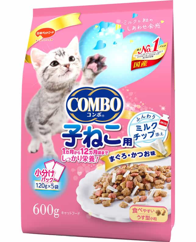 日本ペットフード コンボ キャット 子ねこ用 ミルクチップ添え 600g（4902112043998）｜猫フード・おやつ（猫フード・おやつ）｜ペット総合通販サイト  ペテモオンラインストア「しあわせも、たいへんも、ずっと、いっしょに。」