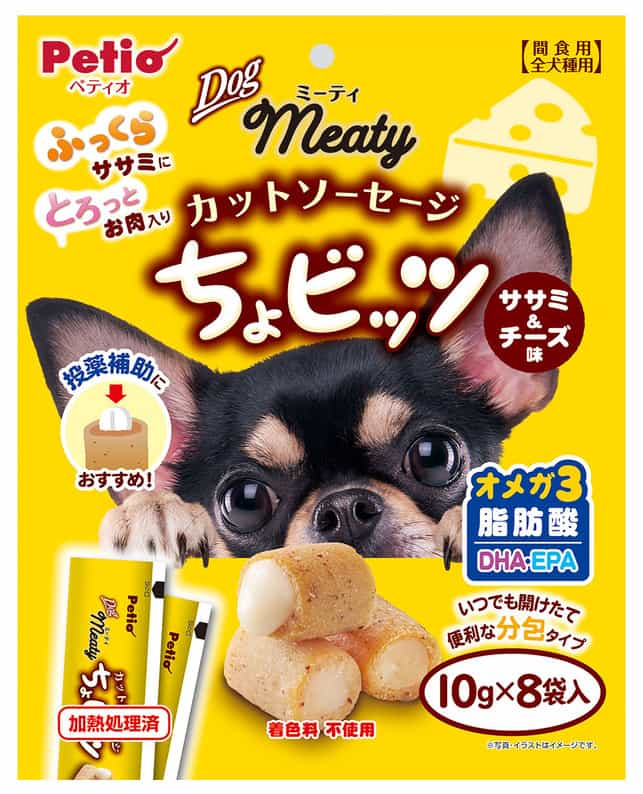 ペティオ ミーティ カットソーセージ ちょビッツ ササミ＆チーズ味