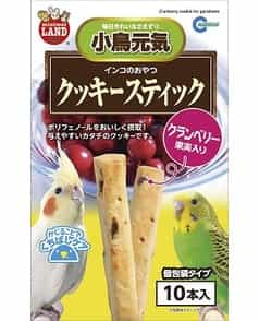 マルカン インコのおやつかじりま専科果物＆ビスケット 2本