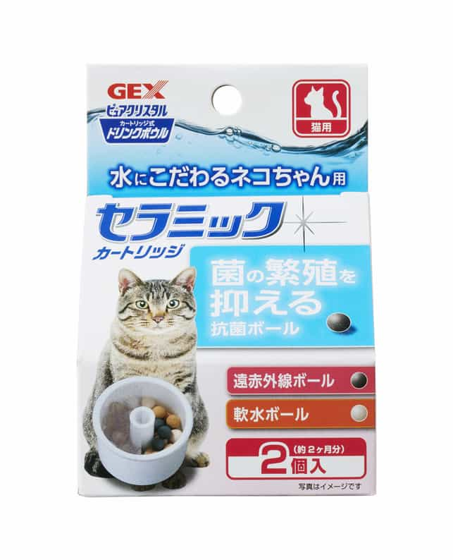 ジェックス ピュアクリスタルドリンクボウルセラミックカートリッジ猫用 2P（4972547925787）｜猫用品（猫用品）｜ペット総合通販サイト  ペテモオンラインストア「しあわせも、たいへんも、ずっと、いっしょに。」