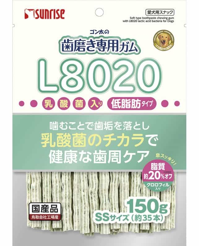 サンライズ ゴン太の歯磨き専用ガムSSサイズ L8020乳酸菌入り