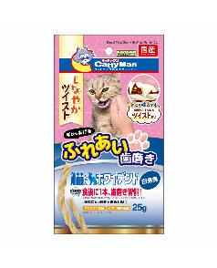 ドギーマンハヤシ  猫ちゃんホワイデント  しなやかツイスト  白身魚  25ｇ