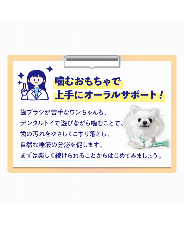ドギーマンハヤシ かみかみ歯ピカ 爆噛み遊びコットンロープ S