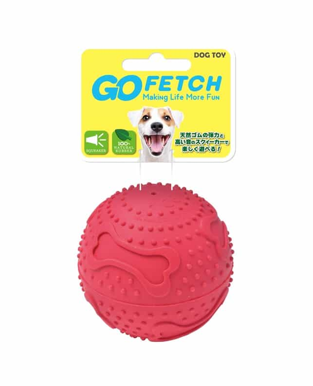 取り寄せ品】プラッツ GO FETCH ボーンプリントボール M レッド（4979007753225）｜犬用品（犬用品）｜ペット総合通販サイト  ペテモオンラインストア「しあわせも、たいへんも、ずっと、いっしょに。」