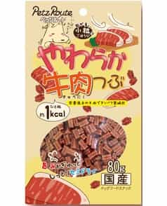 ペッツルート やわらか牛肉つぶ 80g（4984937682804）｜犬フード・おやつ（犬フード・おやつ）｜ペット総合通販サイト  ペテモオンラインストア「しあわせも、たいへんも、ずっと、いっしょに。」