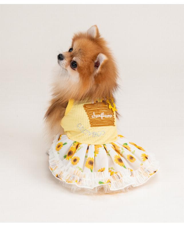 YUKA様プリーツシフォンワンピースハンドメイド犬服オーダー YUKA様プリーツシフォンワンピースハンドメイド犬服オーダー