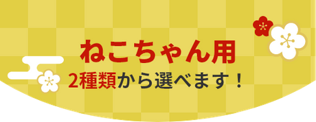 ねこちゃん用 2種類から選べます！